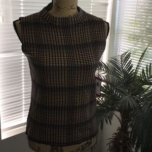 Vince Camuto Animal Edge Mock Neck Top